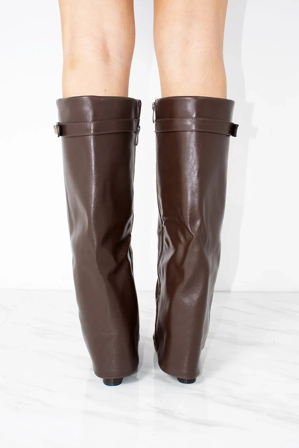 CERVINA Leather Boots Brown