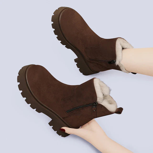 ARLOSA Winter Ankle Boots Brown