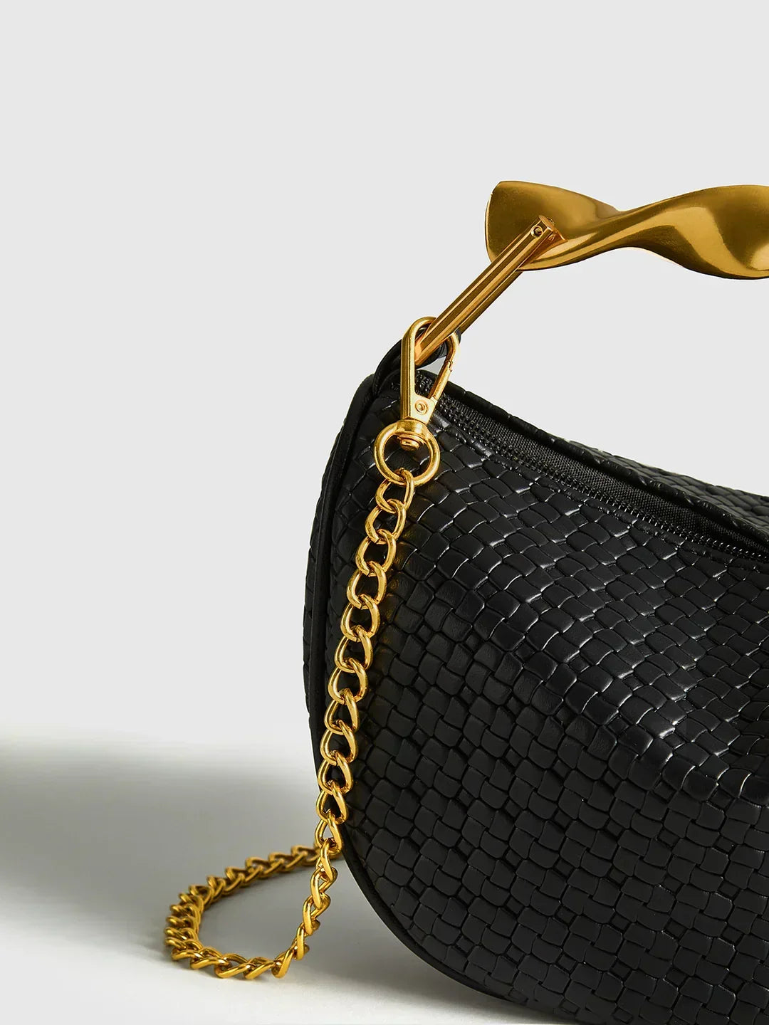 STRUXA Structured PU Leather Shoulder Bag