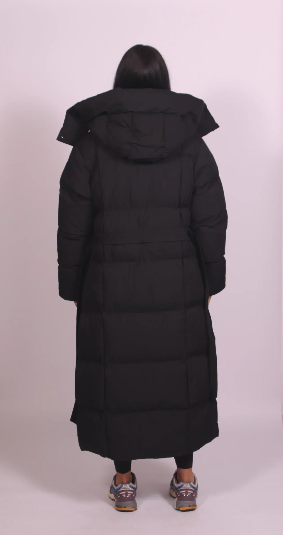 Klara – Long Belted Puffer Coat Jacket