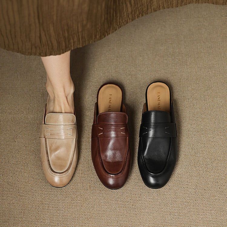Serin Genuine Leather Mules