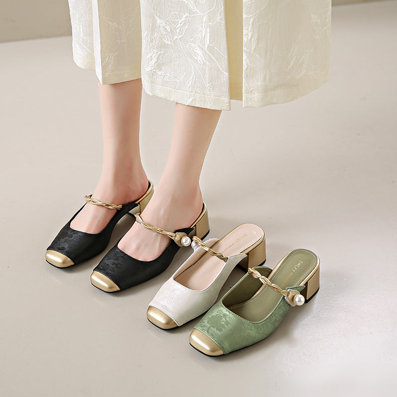 Melina Genuine Leather Mules