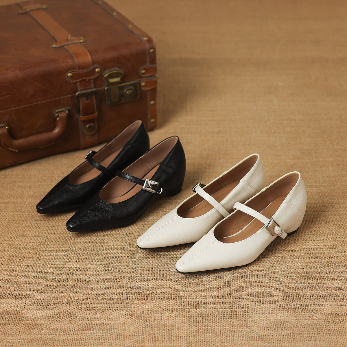 Maeve | Pointed-Toe Mary Jane Flat
