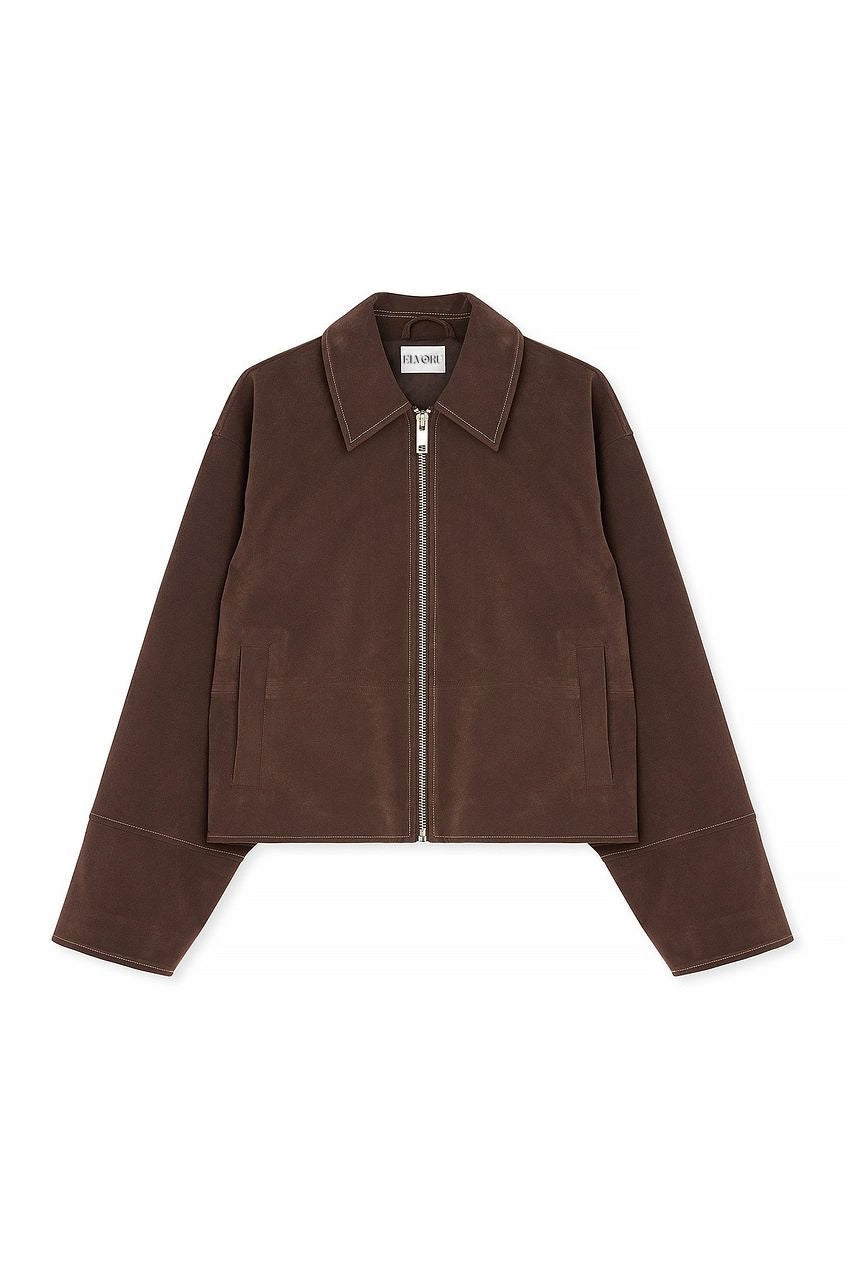 VALIRA Faux Suede Zip Jacket
