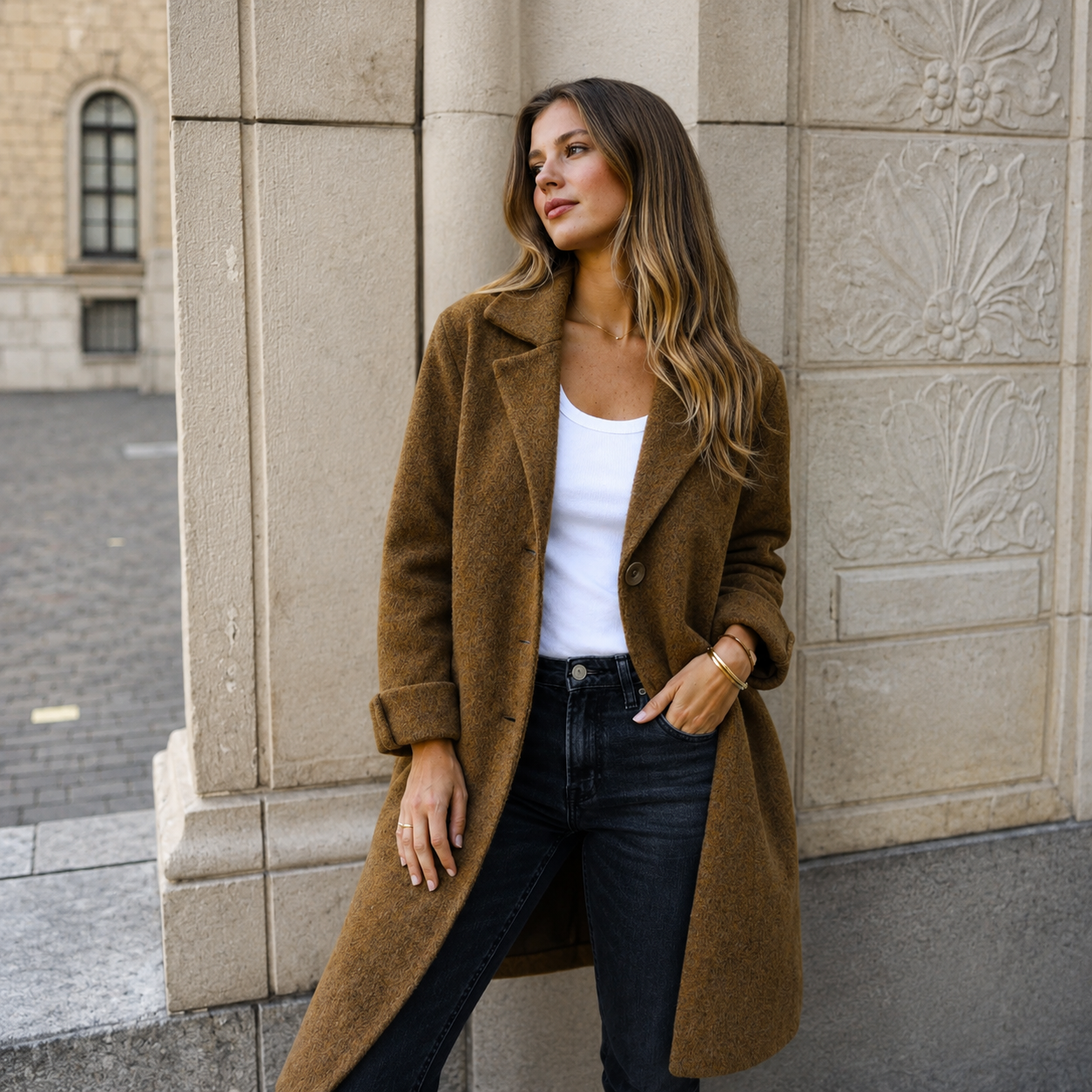 Melanie | Classic Button Coat