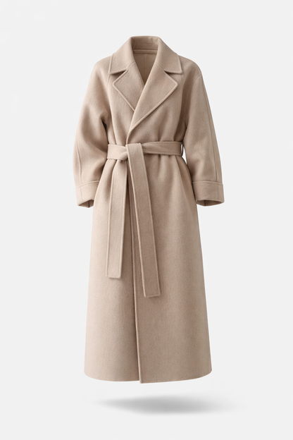 Katheryn – Elegant Belted Long Coat