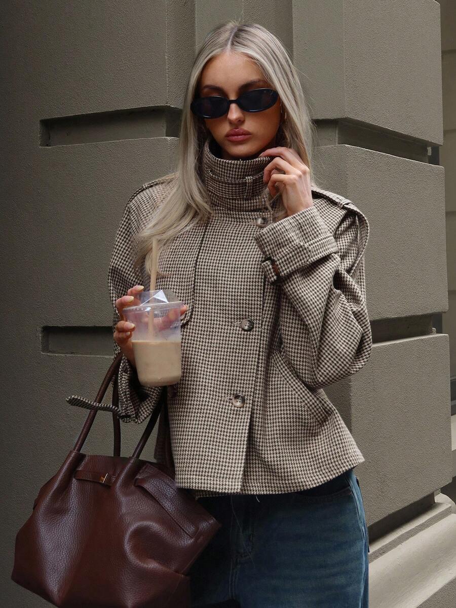 HAVEN Houndstooth tweed jacket