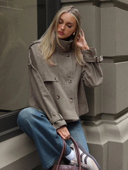 HAVEN Houndstooth tweed jacket