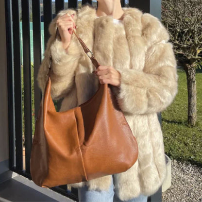 AMALFI CHARM Gray Leather Bag