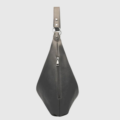 AMALFI CHARM Gray Leather Bag