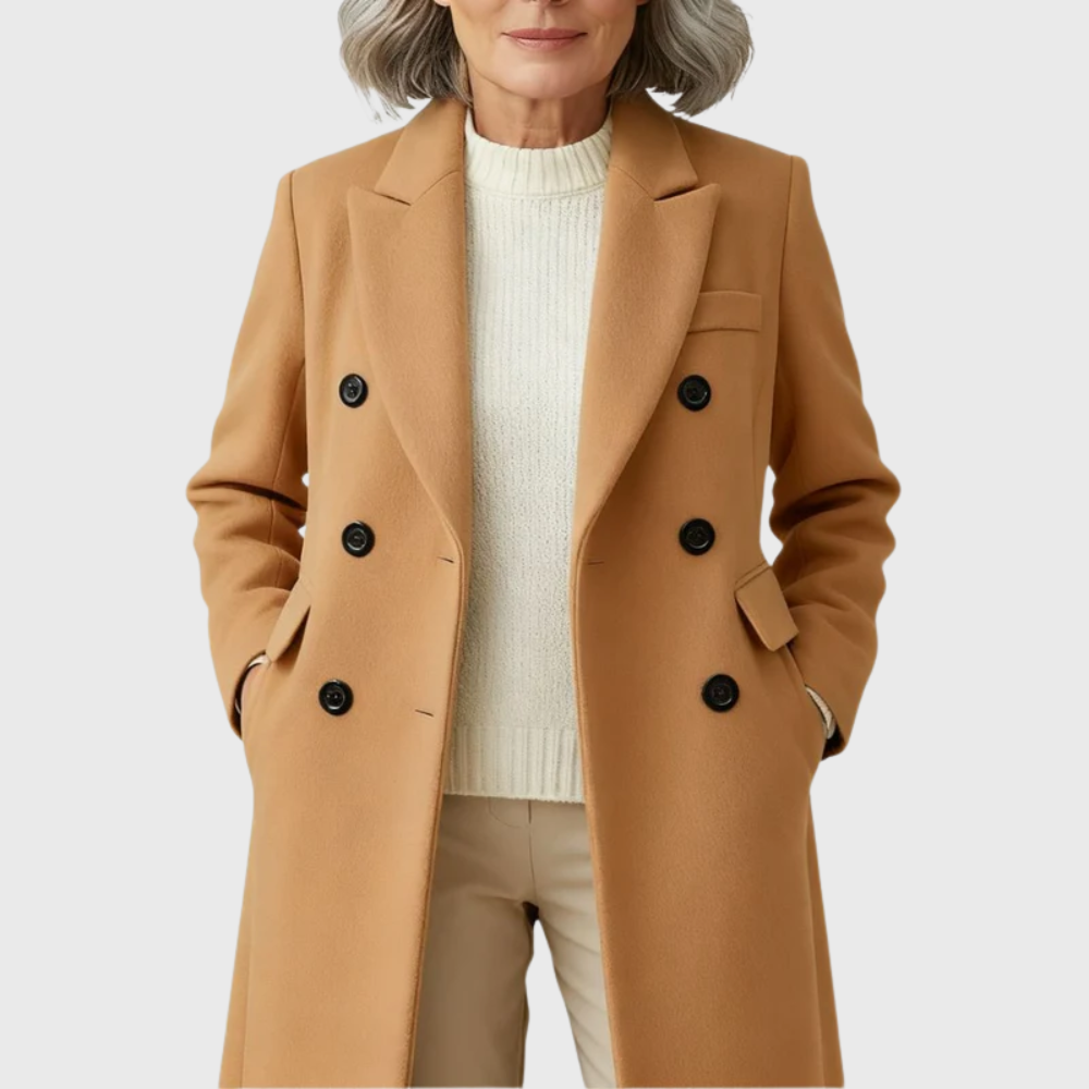 Camille | Timeless Tailored Wool-Blend Coat