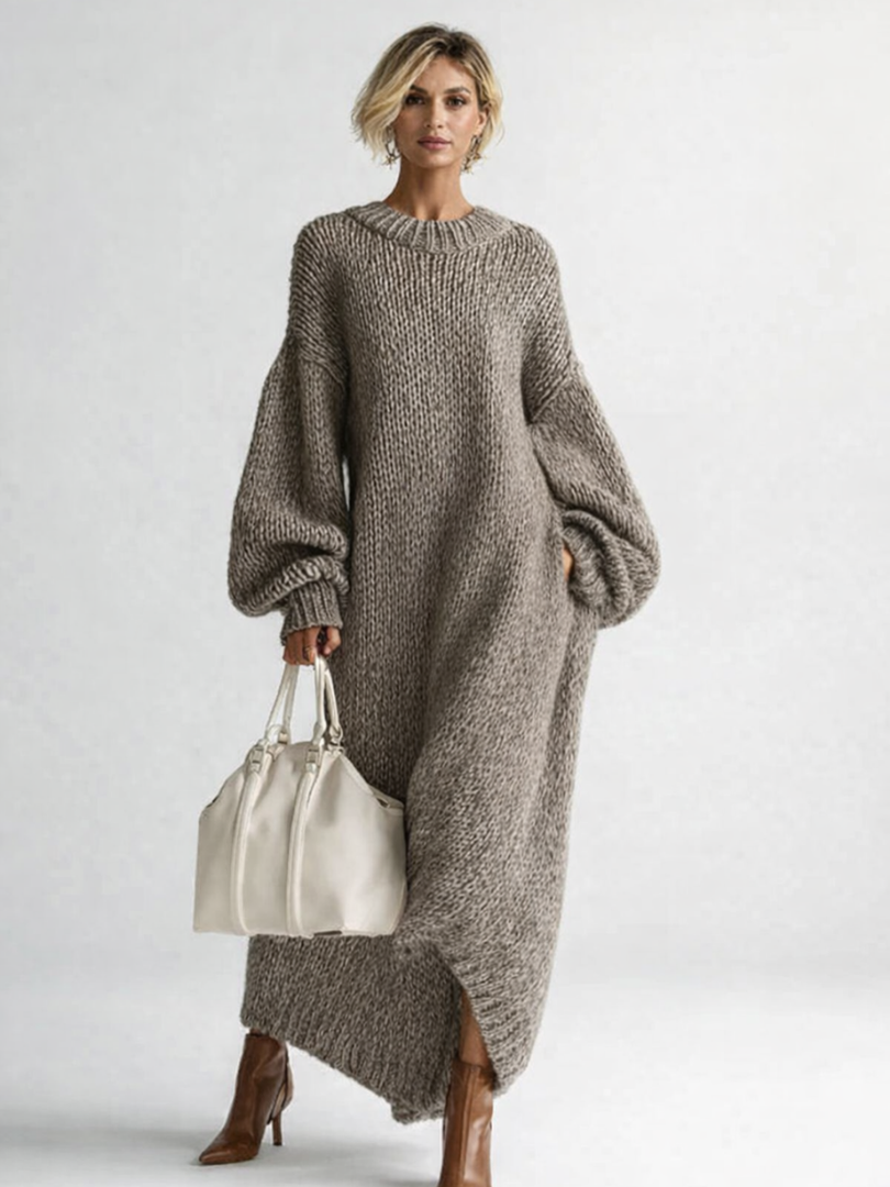 Grace | Cozy Oversized Chunky Knit Fall Maxi Dress