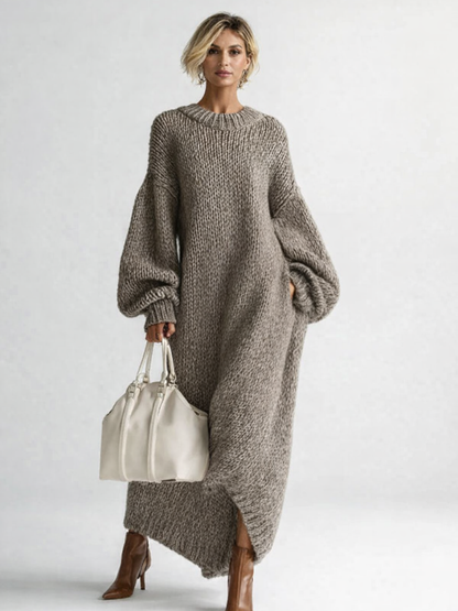 Grace | Cozy Oversized Chunky Knit Fall Maxi Dress