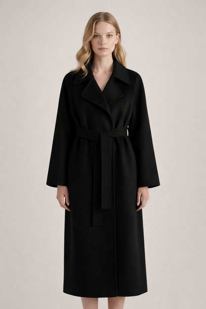 Katheryn – Elegant Belted Long Coat