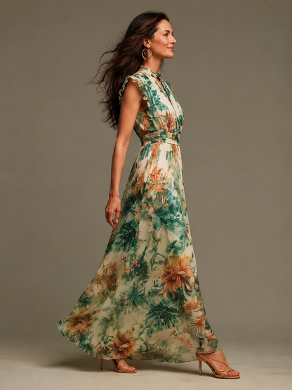 Grace | Painted Tropical Chiffon