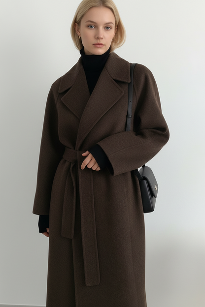 Katheryn – Elegant Belted Long Coat
