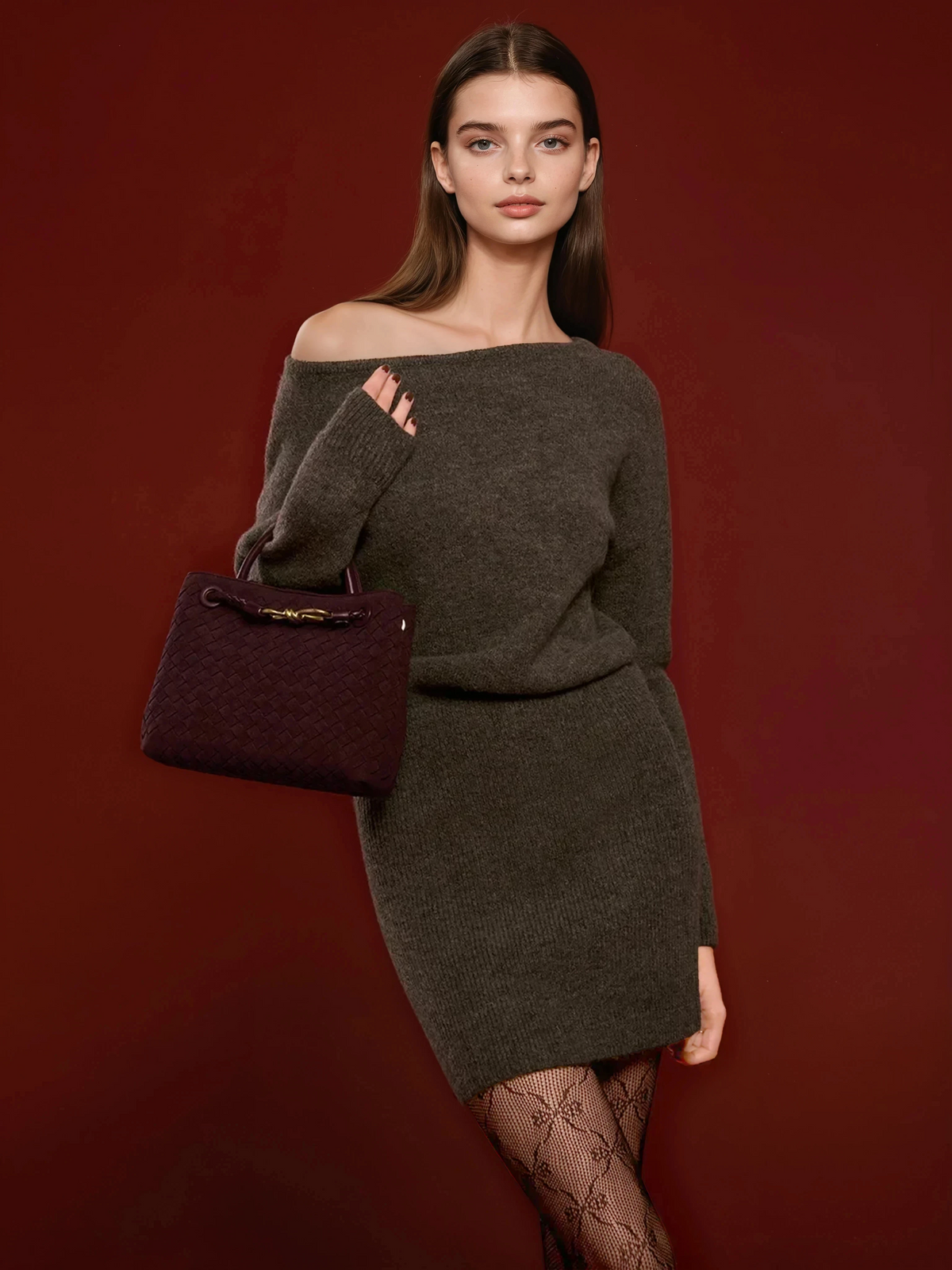ÉLANE Always Chic Suede Woven Tote Bag