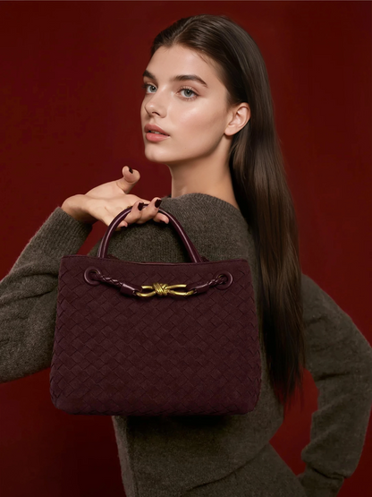 ÉLANE Always Chic Suede Woven Tote Bag