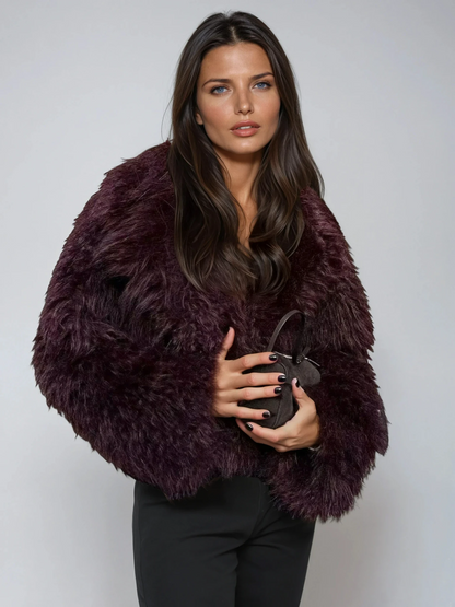 Women's Cropped Faux Fur Coat