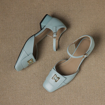 Elvane Leather Mary-Janes