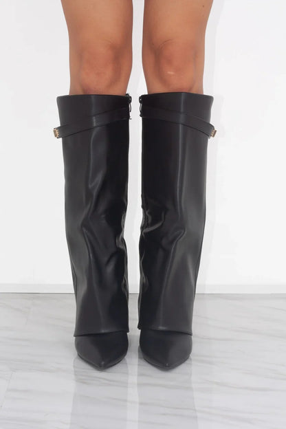 CERVINA Leather Boots Black