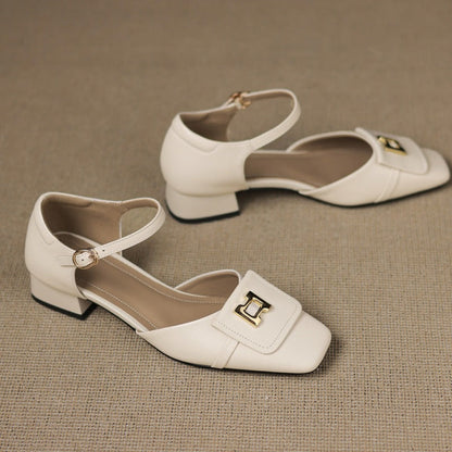 Elvane Leather Mary-Janes