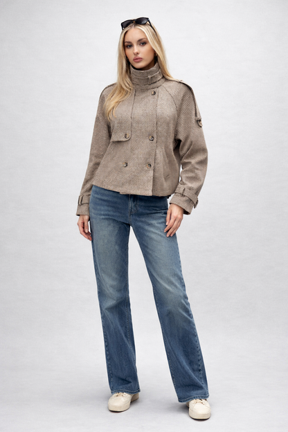 HAVEN Houndstooth tweed jacket