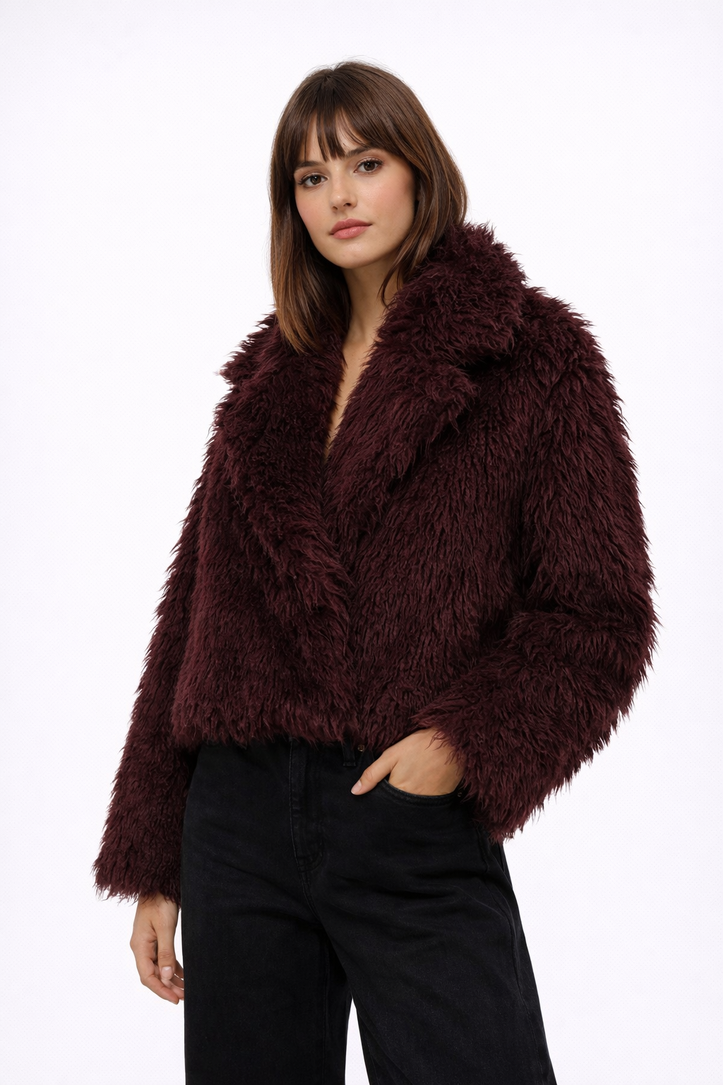 LUNA Soft Fur Effect Down Jacket
