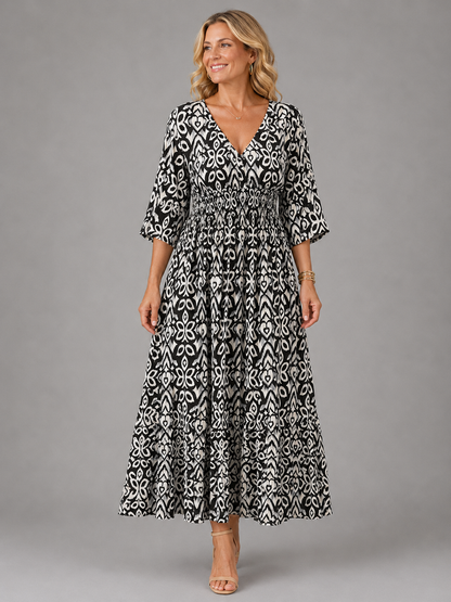 Althea™ | Bohemian Flow Midi Dress