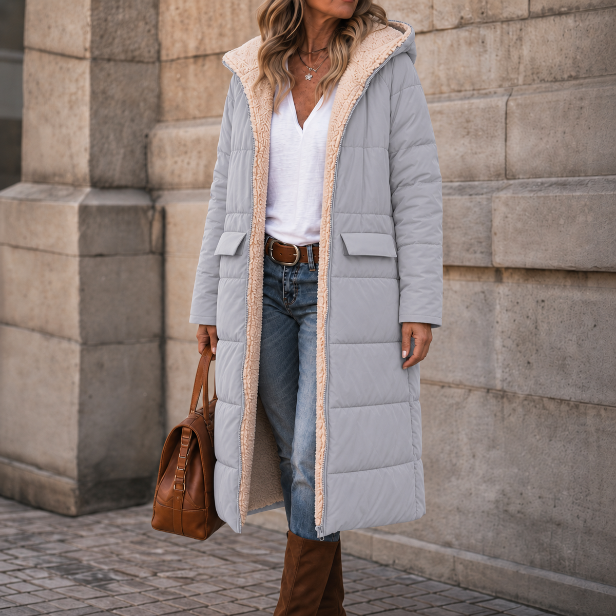 Riley – Reversible Hooded Long Winter Coat