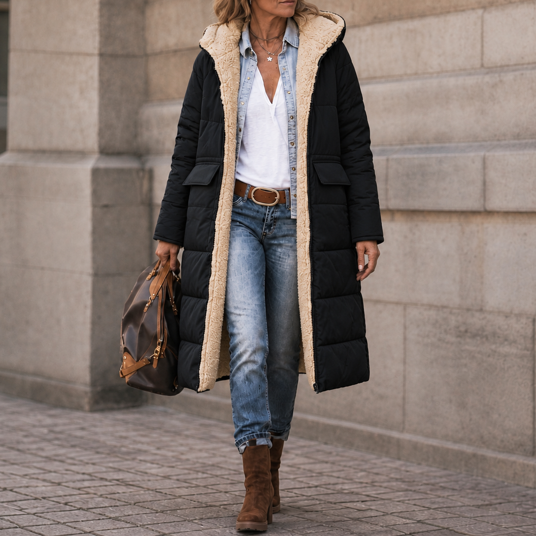 Riley – Reversible Hooded Long Winter Coat