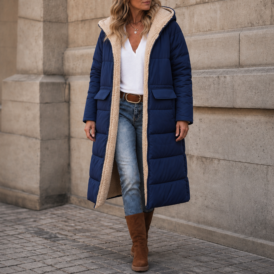 Riley – Reversible Hooded Long Winter Coat