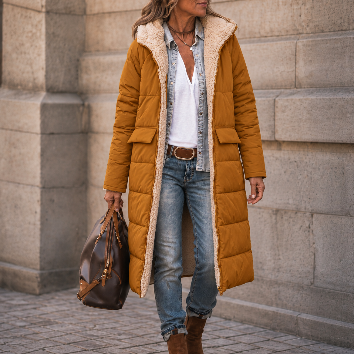 Riley – Reversible Hooded Long Winter Coat