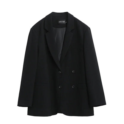Chic Blazer – Elegant Solid Long Sleeve Office Coat