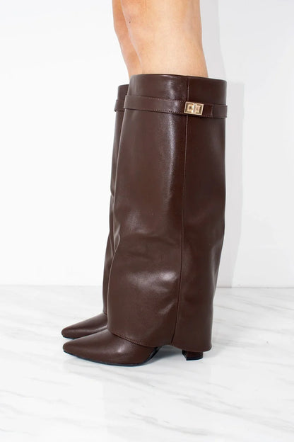CERVINA Leather Boots Brown