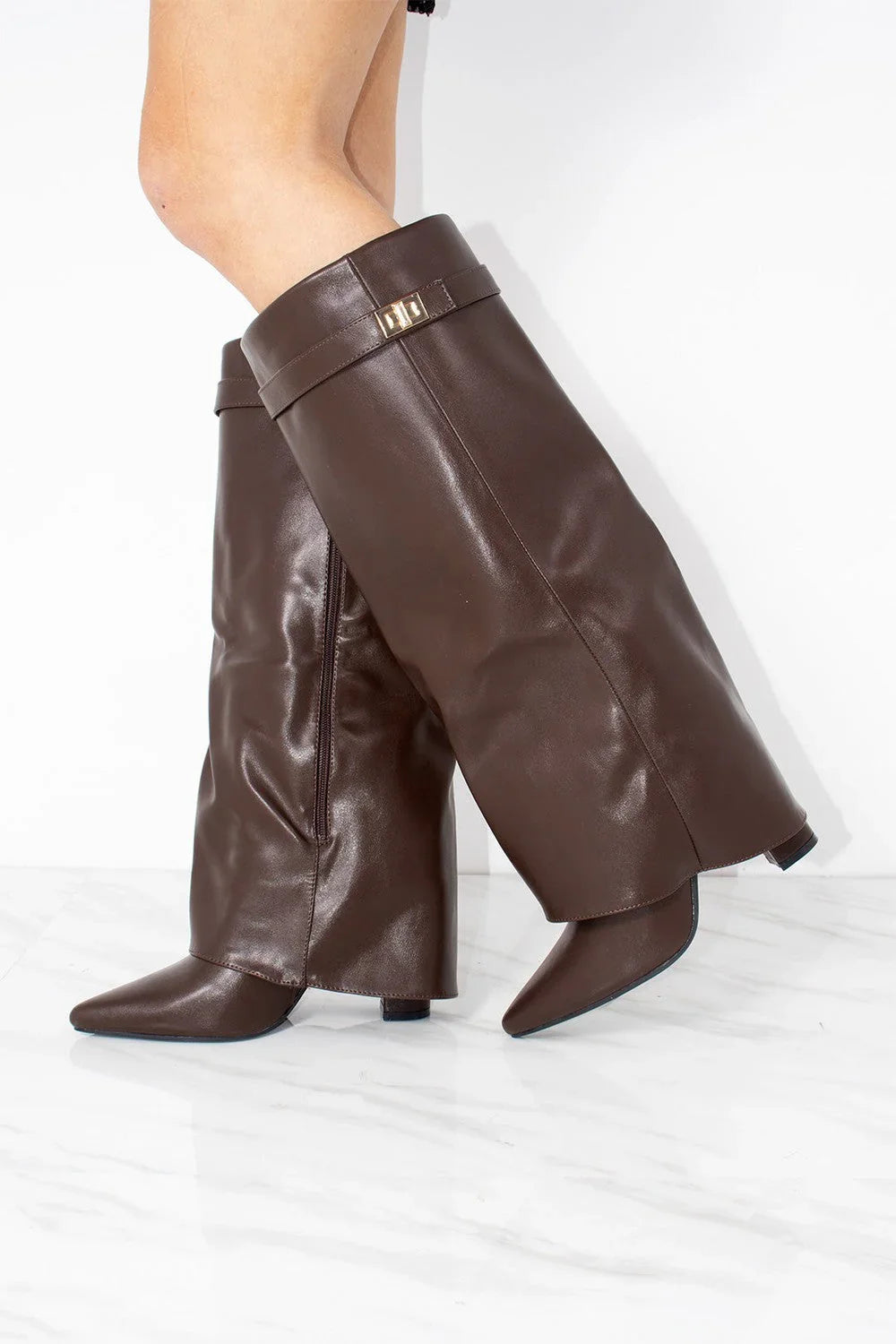 CERVINA Leather Boots Brown