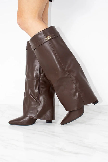CERVINA Leather Boots Brown