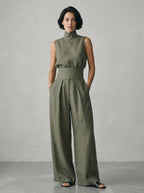 Nuria | Minimalist Sleeveless Top Set • S1