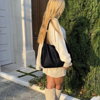 AMALFI CHARM Gray Leather Bag