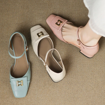 Elvane Leather Mary-Janes