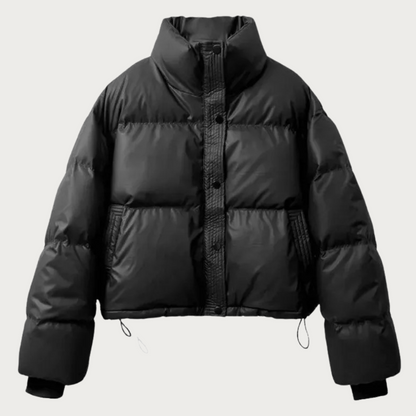 Women's Fashionable puffer jacket with cropped design