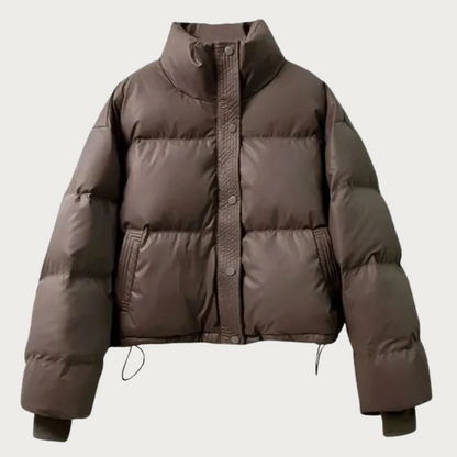 Women's Fashionable puffer jacket with cropped design