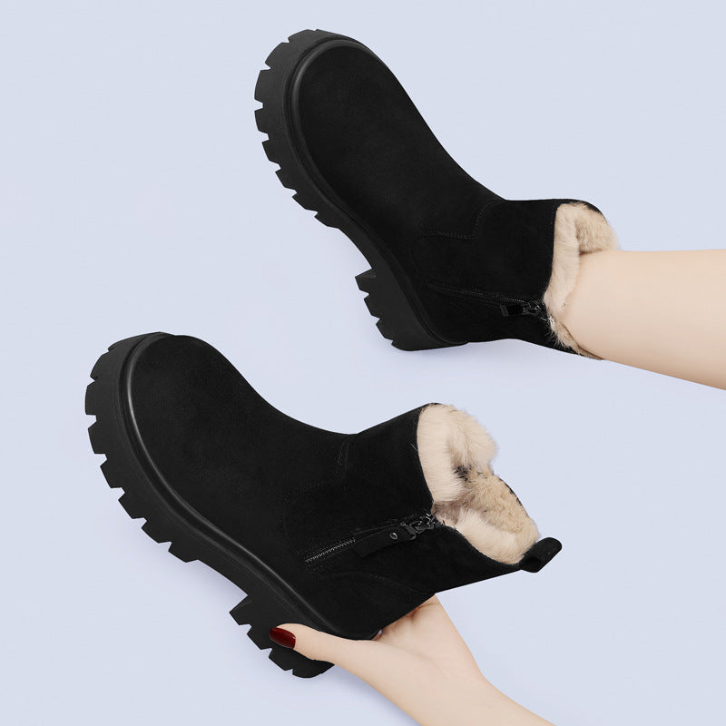 ARLOSA Winter Ankle Boots Black