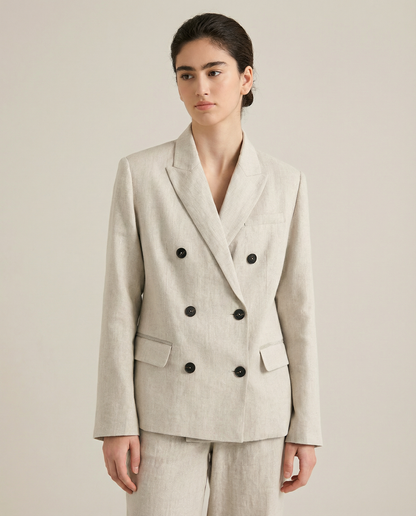 Linen Blazer Jacket – Chic Breathable Summer Outerwear