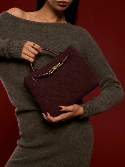 ÉLANE Always Chic Suede Woven Tote Bag