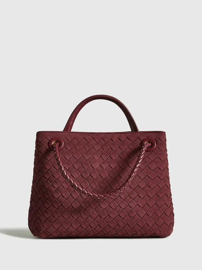 ÉLANE Always Chic Suede Woven Tote Bag