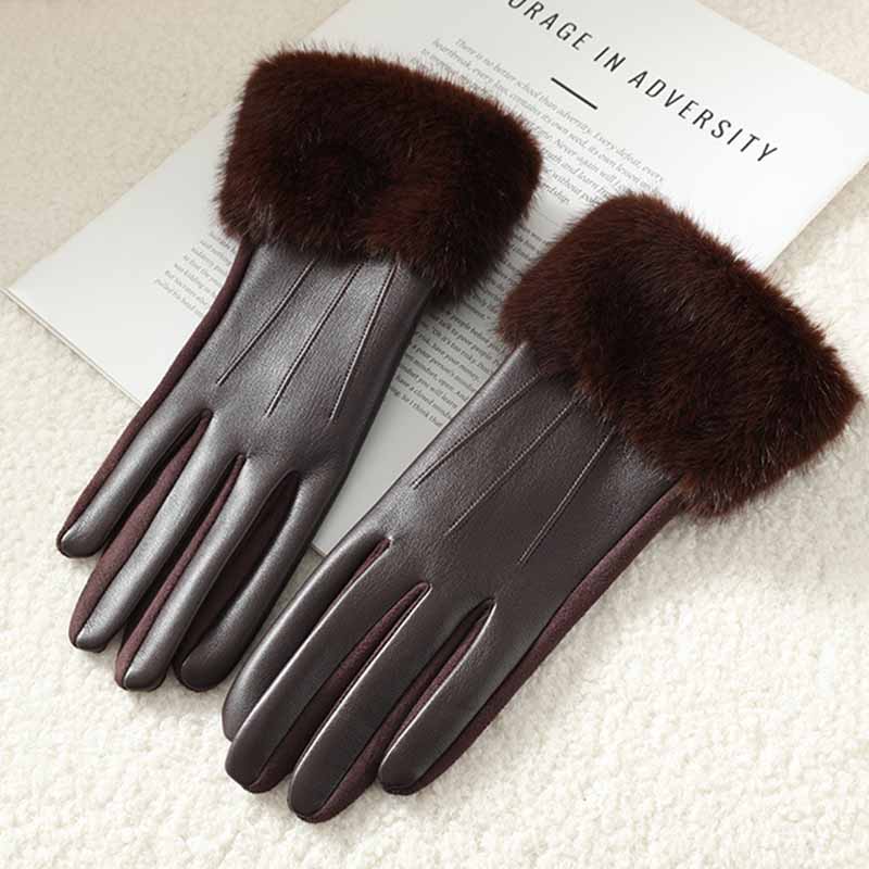 Avelina Faux Fur Winter Gloves
