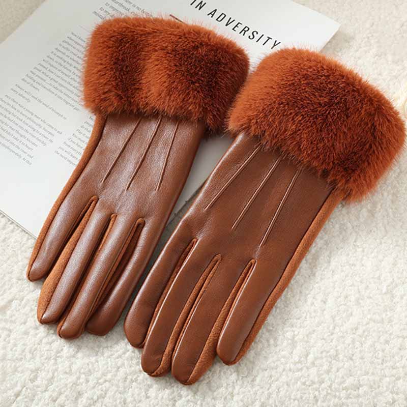 Avelina Faux Fur Winter Gloves