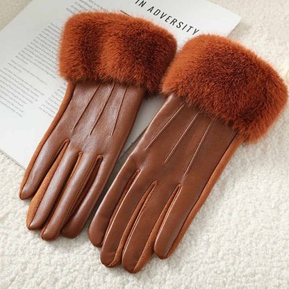Avelina Faux Fur Winter Gloves