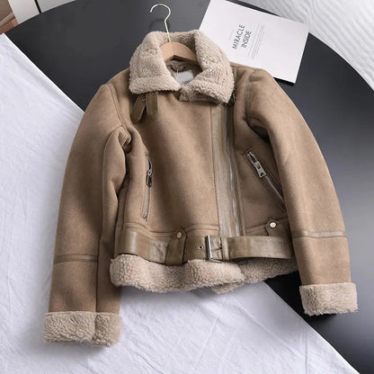 Colette Shearling Suede Jacket